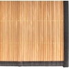 image:imageBambooMN Natural Slat Bamboo Table Runner with Fabric Border Home Decor  Brown with Brown Border  1 PieceBrown With Black
