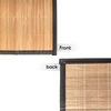 image:imageBambooMN Natural Slat Bamboo Table Runner with Fabric Border Home Decor  Brown with Brown Border  1 PieceBrown With Black
