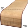 image:imageBambooMN Natural Slat Bamboo Table Runner with Fabric Border Home Decor  Brown with Brown Border  1 PieceBrown With Brown