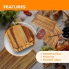 image:imageBambooMN Organic Bamboo Serving Tray Vanity Tea Appetizers Snacks Charcuterie Board 11x55x06  3 Trays11 X 89 X 06 Tiger Stripe