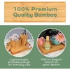 image:imageBambooMN Organic Bamboo Serving Tray Vanity Tea Appetizers Snacks Charcuterie Board 11x55x06  3 Trays11x89x06