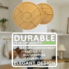 image:imageBambooMN Organic Bamboo Serving Tray Vanity Tea Appetizers Snacks Charcuterie Board 11x55x06  3 Trays15 Diameter