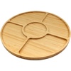image:imageBambooMN Organic Bamboo Serving Tray Vanity Tea Appetizers Snacks Charcuterie Board 11x55x06  3 Trays15 Diameter