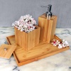 image:imageBambooMN Organic Bamboo Serving Tray Vanity Tea Appetizers Snacks Charcuterie Board 11x55x06  3 Trays17x13x075