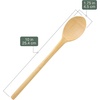 image:imageBambooMN Organic Bamboo Utensil Set Spatula Spoon Tongs  8 PieceB1  Round Handled Spoon  Small