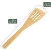 image:imageBambooMN Organic Bamboo Utensil Set Spatula Spoon Tongs  8 PieceB13  Angled Slotted Spatula