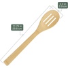 image:imageBambooMN Organic Bamboo Utensil Set Spatula Spoon Tongs  8 PieceB17  Slotted Broad Cooking Spoon