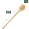 image:imageBambooMN Organic Bamboo Utensil Set Spatula Spoon Tongs  8 PieceB2  Round Handled Spoon  Medium