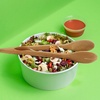image:imageBambooMN Organic Bamboo Utensil Set Spatula Spoon Tongs  8 PieceB25  12 Salad Tongs