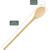 image:imageBambooMN Organic Bamboo Utensil Set Spatula Spoon Tongs  8 PieceB3  Round Handled Spoon  Large