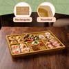 image:imageBambooMN Portion Control Plates  9 Bamboo Ecoware Reusable Dinnerware Divided Round Plates for Healthy Eating Yin Yang 1 PcDivided Plate