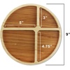 image:imageBambooMN Portion Control Plates  9 Bamboo Ecoware Reusable Dinnerware Divided Round Plates for Healthy Eating Yin Yang 1 PcRound Plate