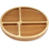 image:imageBambooMN Portion Control Plates  9 Bamboo Ecoware Reusable Dinnerware Divided Round Plates for Healthy Eating Yin Yang 1 PcRound Plate