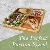 image:imageBambooMN Portion Control Plates  9 Bamboo Ecoware Reusable Dinnerware Divided Round Plates for Healthy Eating Yin Yang 1 PcSquare Plate