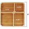 image:imageBambooMN Portion Control Plates  9 Bamboo Ecoware Reusable Dinnerware Divided Round Plates for Healthy Eating Yin Yang 1 PcSquare Plate