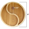 image:imageBambooMN Portion Control Plates  9 Bamboo Ecoware Reusable Dinnerware Divided Round Plates for Healthy Eating Yin Yang 1 PcYin Yang Plate