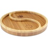 image:imageBambooMN Portion Control Plates  9 Bamboo Ecoware Reusable Dinnerware Divided Round Plates for Healthy Eating Yin Yang 1 PcYin Yang Plate