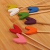 image:imageBambooMN Premium 39 Decorative Tulip End Cocktail Fruit Sandwich Picks Skewers for Catered Events Holidays Restaurants or Buffets Party Supplies 100 PiecesOrange