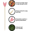 image:imageBambooMN Premium 39 Decorative Tulip End Cocktail Fruit Sandwich Picks Skewers for Catered Events Holidays Restaurants or Buffets Party Supplies 100 PiecesOrange