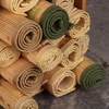 image:imageBambooMN Premium Bamboo Slats Placemat with Fabric Border  Floral Print  12 x 175  Autumn Roses 4 pcsAutumn Roses