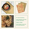 image:imageBambooMN Premium Bamboo Slats Placemat with Fabric Border  Floral Print  12 x 175  Autumn Roses 4 pcsChicken