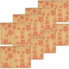 image:imageBambooMN Premium Bamboo Slats Placemat with Fabric Border  Floral Print  12 x 175  Autumn Roses 4 pcsPeach Blossom