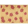 image:imageBambooMN Premium Bamboo Slats Placemat with Fabric Border  Floral Print  12 x 175  Autumn Roses 4 pcsPeony