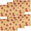 image:imageBambooMN Premium Bamboo Slats Placemat with Fabric Border  Floral Print  12 x 175  Autumn Roses 4 pcsPeony