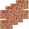 image:imageBambooMN Premium Bamboo Slats Placemat with Fabric Border  Floral Print  12 x 175  Autumn Roses 4 pcsTulip