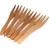 image:imageBambooMN Reusable Bamboo Appetizer Forks Picks 37 Carbonized Brown 100 Pcs10
