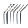 image:imageBambooMN Reusable Stainless Steel Metal Drinking Straws  8 Bent Straws w 1x Cleaning Brush  6 PackBent Straws