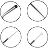 image:imageBambooMN Reusable Stainless Steel Metal Drinking Straws  8 Bent Straws w 1x Cleaning Brush  6 PackBent Straws