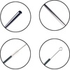 image:imageBambooMN Reusable Stainless Steel Metal Drinking Straws  8 Bent Straws w 1x Cleaning Brush  6 PackThick Straight Straws