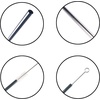 image:imageBambooMN Reusable Stainless Steel Metal Drinking Straws  8 Bent Straws w 1x Cleaning Brush  6 PackThin Straight Straws