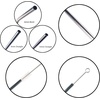 image:imageBambooMN Reusable Stainless Steel Metal Drinking Straws  8 Bent Straws w 1x Cleaning Brush  6 PackThinBent Straws