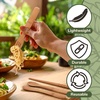 image:imageBambooMN Reusable Travel Bamboo Rayon Washcloth Set with Utensils  1 Set BlackCoffee