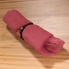 image:imageBambooMN Reusable Travel Bamboo Rayon Washcloth Set with Utensils  1 Set BlackCranberry