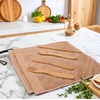 image:imageBambooMN Reusable Travel Bamboo Rayon Washcloth Set with Utensils  1 Set BlackTeal