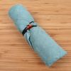image:imageBambooMN Reusable Travel Bamboo Rayon Washcloth Set with Utensils  1 Set BlackTeal