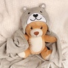 image:imageBambooMN Super Soft Hooded Baby Bath Animal Towels  Cute Nursery Essentials Ages Newborn to Toddler  For GirlsBoysBeige Bear