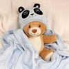 image:imageBambooMN Super Soft Hooded Baby Bath Animal Towels  Cute Nursery Essentials Ages Newborn to Toddler  For GirlsBoysBlue Panda
