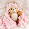image:imageBambooMN Super Soft Hooded Baby Bath Animal Towels  Cute Nursery Essentials Ages Newborn to Toddler  For GirlsBoysPink Cat