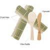 image:imageBambooMN Sushi Maker Kit 2 Sets of 2x Green Bamboo Rolling Mats 1x Rice Paddle 1x Spreader