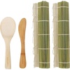 image:imageBambooMN Sushi Maker Kit 2 Sets of 2x Green Bamboo Rolling Mats 1x Rice Paddle 1x Spreader