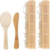 image:imageBambooMN Sushi Making Kit 2 Sets of 2x Natural Rolling Mats 1x Rice Paddle 1x Spreader  100 Bamboo Mats and Utensils
