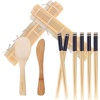 image:imageBambooMN Sushi Making Kit 2x Natural Bamboo Rolling Mats 1x Rice Paddle 1x Spreader and 6 Pairs Chopsticks