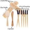 image:imageBambooMN Sushi Making Kit 2x Natural Bamboo Rolling Mats 1x Rice Paddle 1x Spreader and 6 Pairs Chopsticks