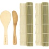 image:imageBambooMN Sushi Making Kit 3 Sets of 2x Green Bamboo Rolling Mats 1x Rice Paddle 1x Spreader  100 Bamboo Mats and Utensils