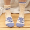 image:imageBambooMN Womens Super Soft Cute Fuzzy Cozy Warm Animal Face Indoor Outdoor Cabin Crew Home SocksElephant
