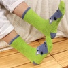 image:imageBambooMN Womens Super Soft Cute Fuzzy Cozy Warm Animal Face Indoor Outdoor Cabin Crew Home SocksHippo